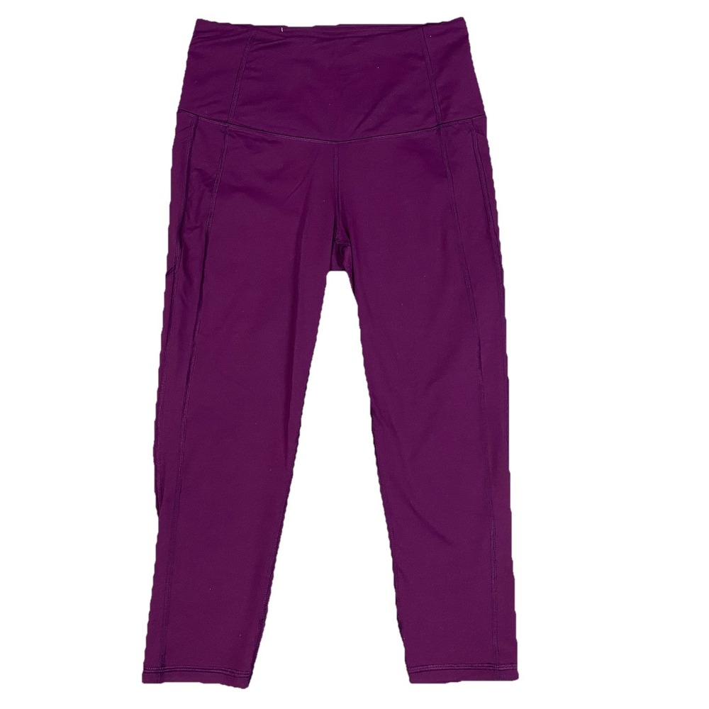 Victoria Sport Knockout Victorias Secret Capri Leggings Women M Purple High Rise